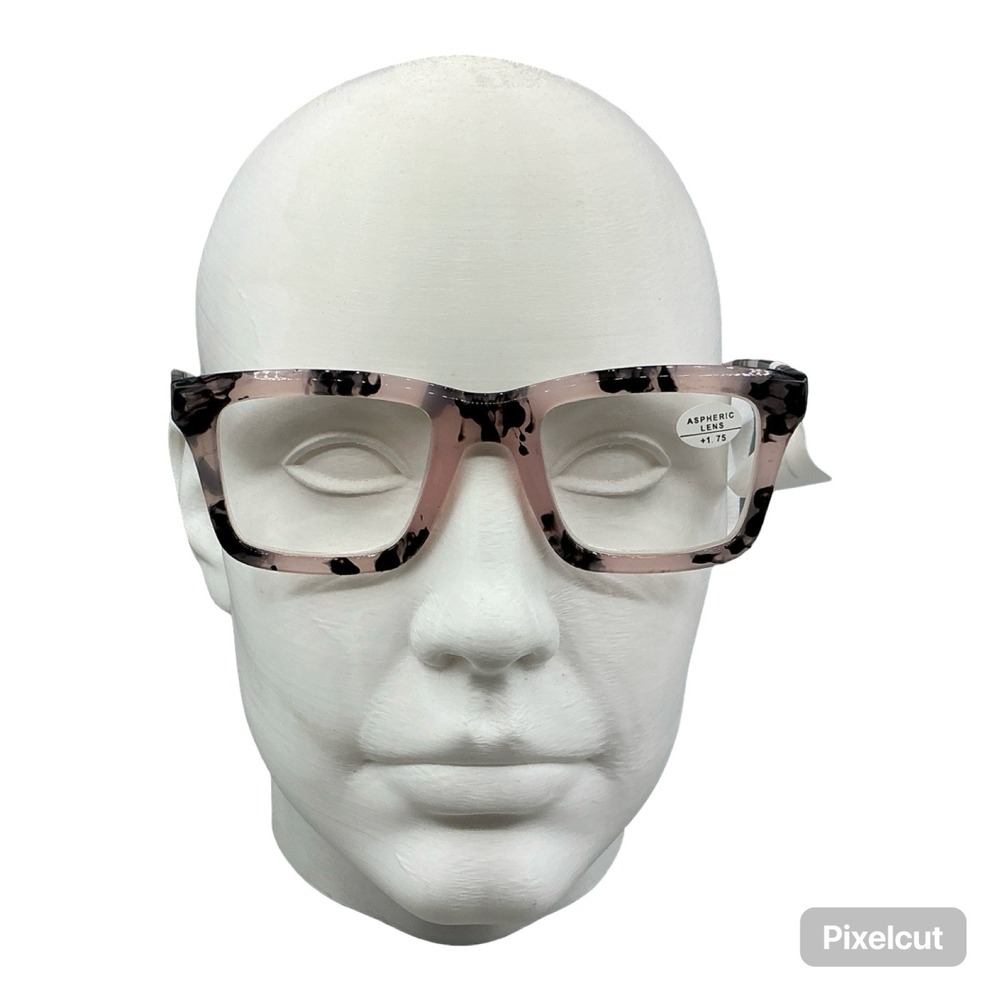 RS Eyeshop RS7111 C3 Pink Tortoise Square Reading Glasses +1.75 Strength New